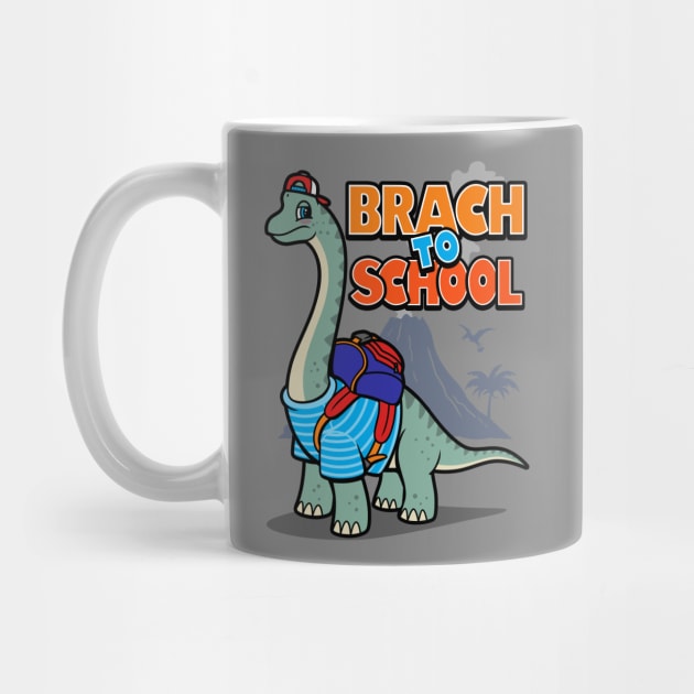 Funny Cute Prehistoric Dinosaur Brachiosaurus Gift For Kids Students by Originals By Boggs